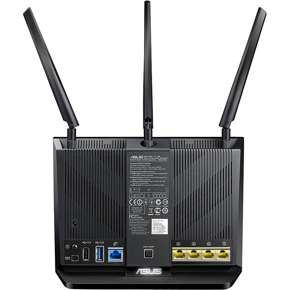 Alt View 14. ASUS - AC1900 Dual-Band Wi-Fi Router with Life time internet Security - Black.