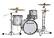 Front. Ludwig - Breakbeats by Questlove 4-Piece Drum Set - White Sparkle.