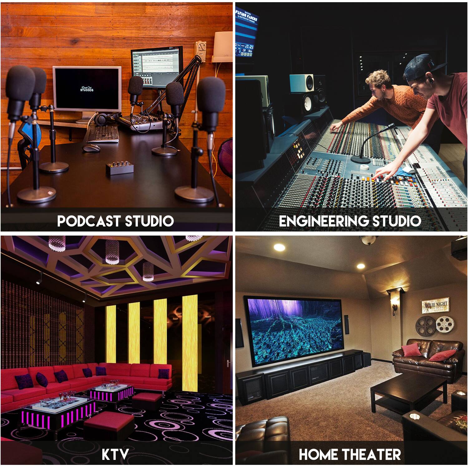 PODCAST STUDIO ENGINEERING STUDIO KTV HOME THEATER