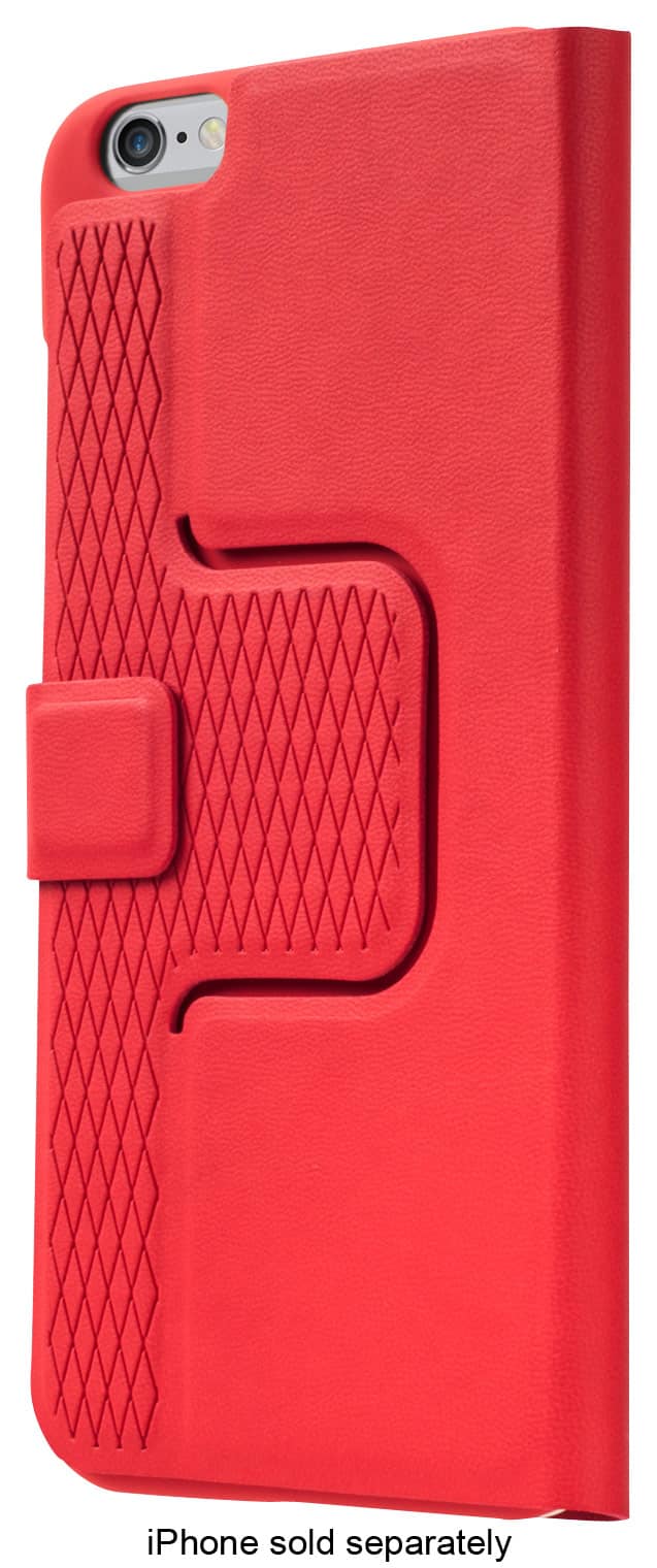 Front. LAUT - Revolve Folio Case for Apple® iPhone® 6 Plus and 6s Plus - Red.