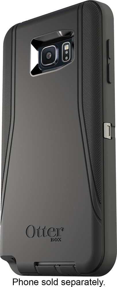 Front. OtterBox - Defender Series Holster Case for Samsung Galaxy Note 5 Cell Phones - Black.