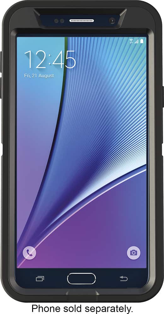 Alt View 3. OtterBox - Defender Series Holster Case for Samsung Galaxy Note 5 Cell Phones - Black.