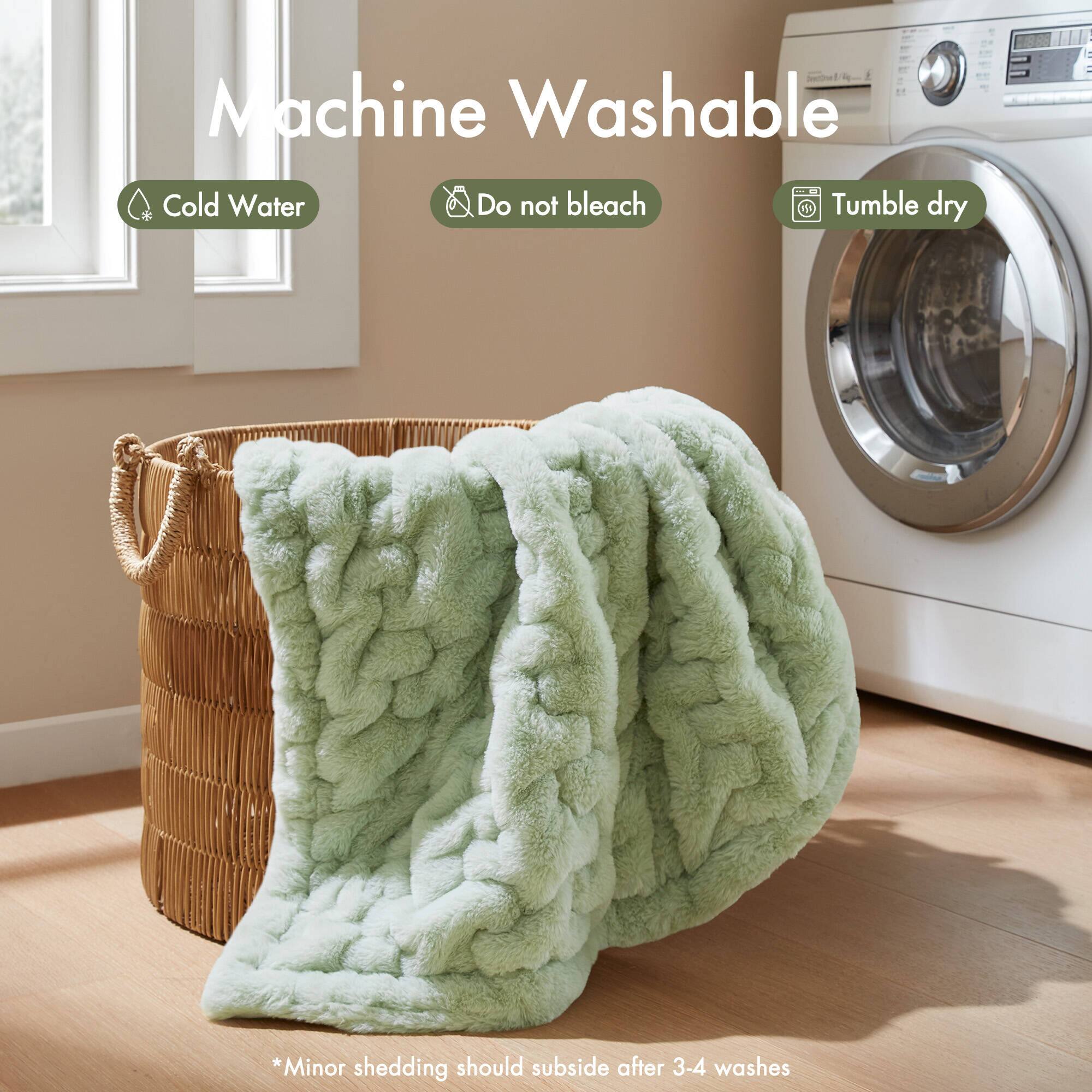 Machine Washable  
- Cold Water  
- Do not bleach  
- Tumble dry  

*Minor shedding should subside after 3-4 washes