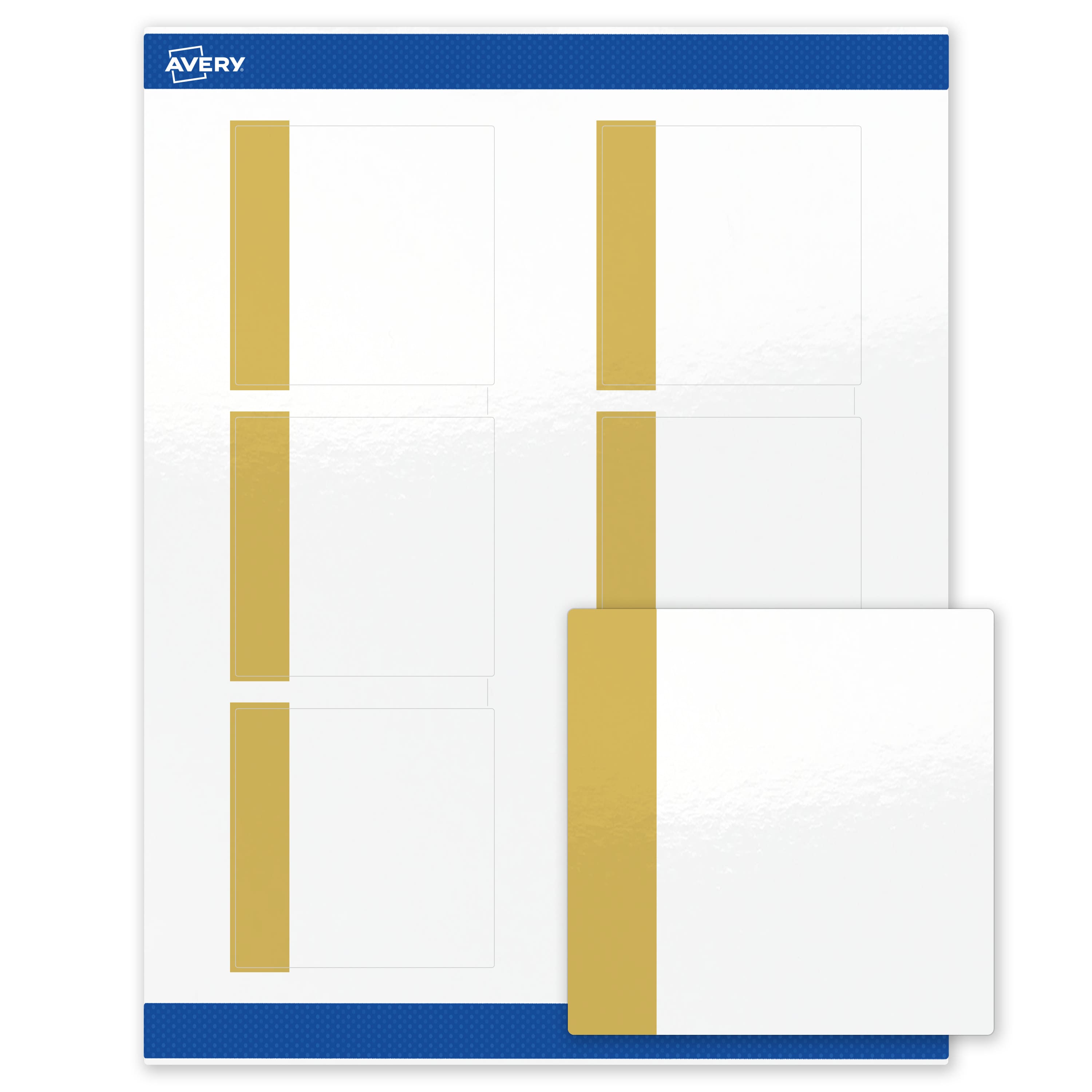"Avery - Labels, 3"" x 3"", Glossy Dipped Gold Edge - White" price history on PriceWatchPro