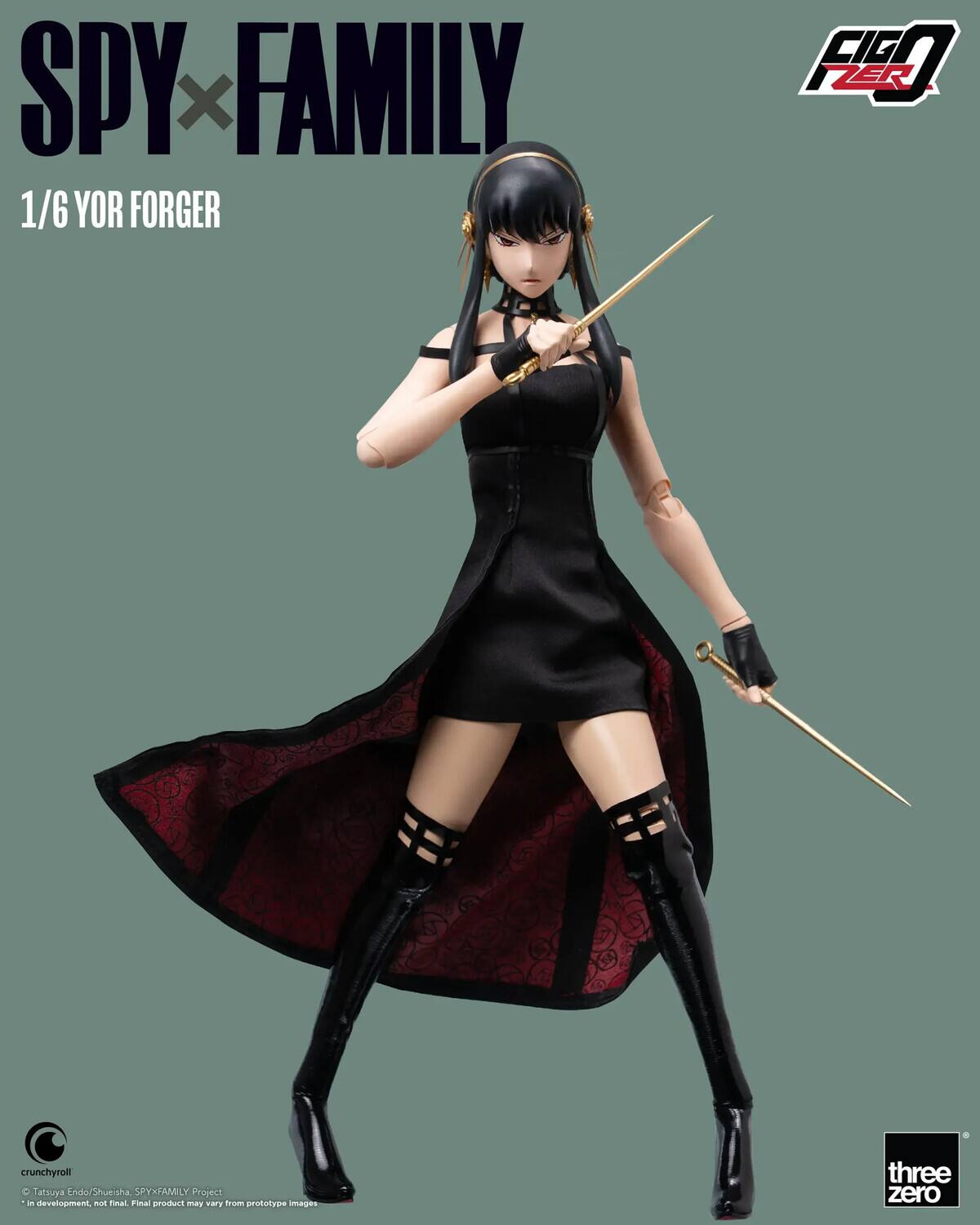 SPY x FAMILY 1/6 YOR FORGER  
FE9 NER  
crunchyroll  
C  
Tatsuya Endo/Shueisha SPYXFAMILY Project  
"In development, not final. Final product may vary from prototype images"  
three zero