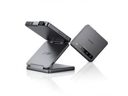 Aurzen - ZIP Tri-Fold Projector, Bluetooth 5.4, Screen Mirroring, ToF Focus, USB-C Powered, Portable Gray