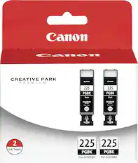Front. Canon - PGI-225 2-Pack High-Yield Ink Cartridges - Black.