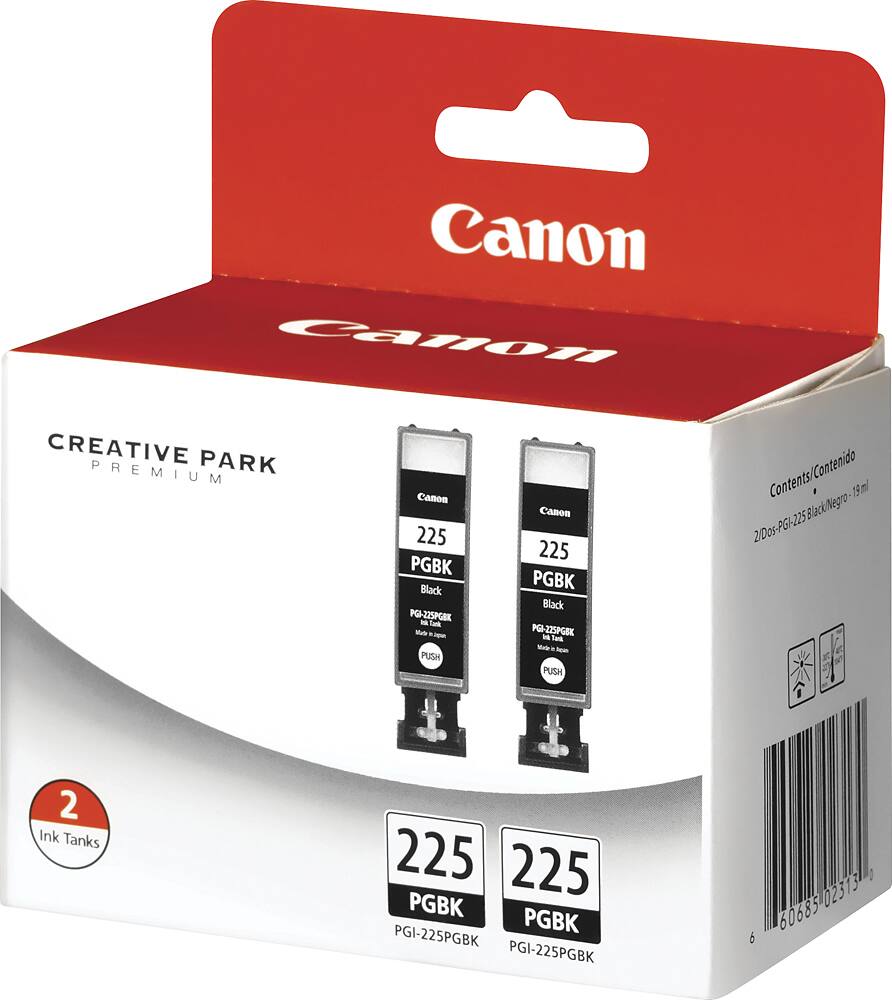 Alt View 12. Canon - PGI-225 2-Pack High-Yield Ink Cartridges - Black.