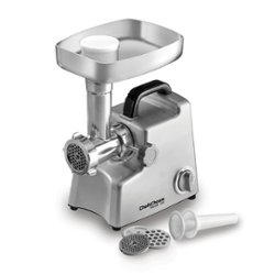Chef'sChoice - 720 Professional Commercial Food/Meat Grinder with Three-Way Control Switch for Grinding Stuffing & Reverse - Silver - Front_Zoom