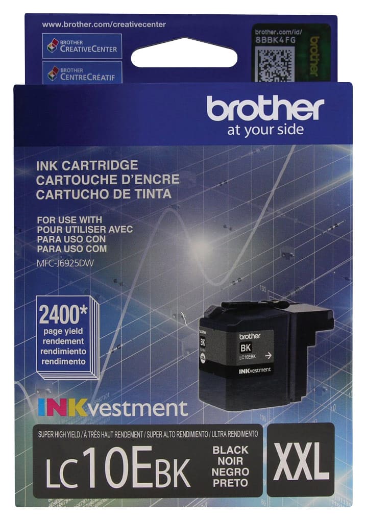 Brother - LC10EBK XXL Super High-Yield INKvestment Ink Cartridge - Black price history on PriceWatchPro