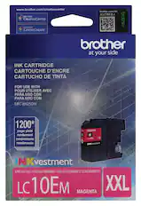 Front. Brother - LC10EM XXL Super High-Yield INKvestment Ink Cartridge - Magenta - Magenta.