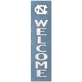 Jardine - North Carolina Tar Heels 12'' x 48'' Welcome Outdoor Leaner - Blue