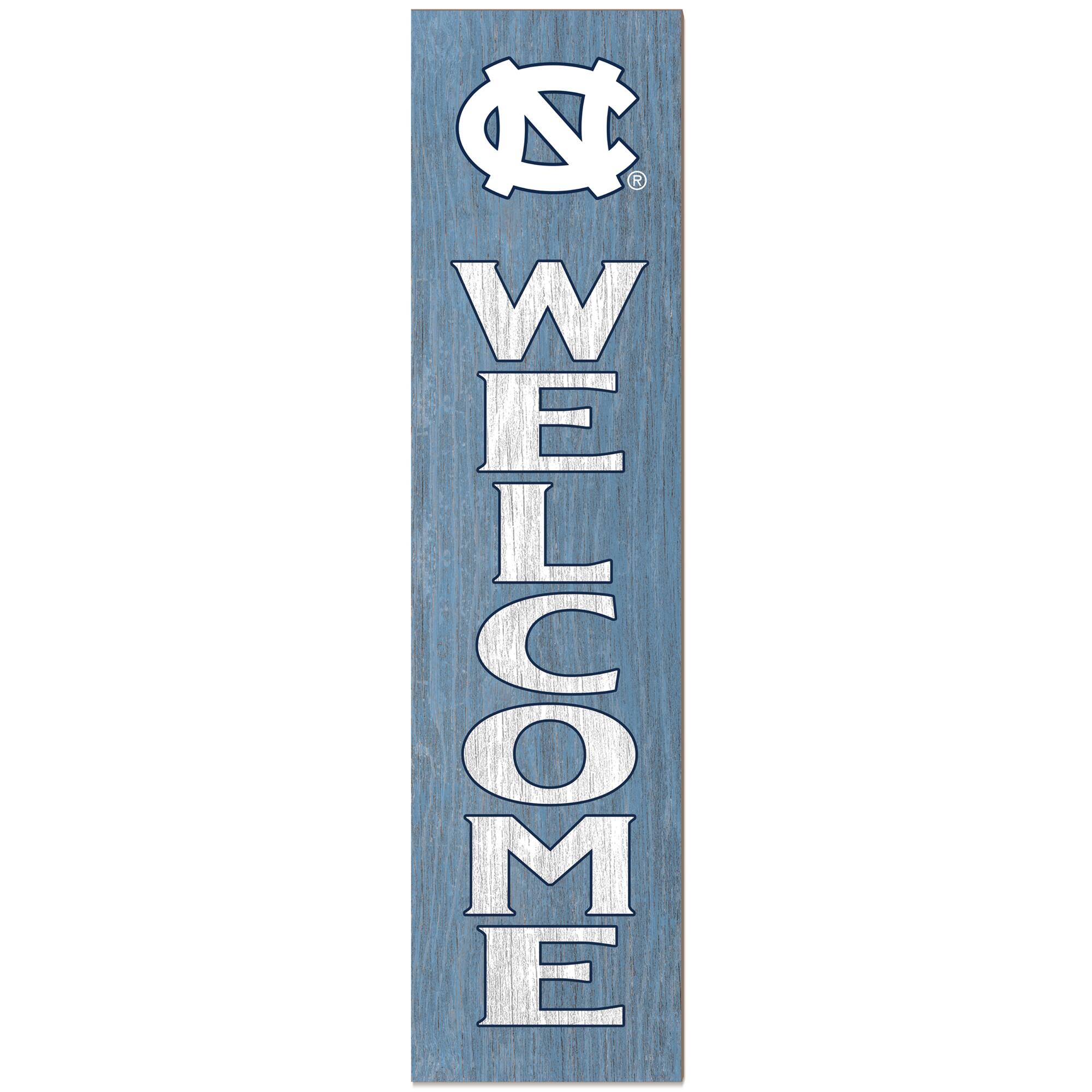 North Carolina Tar Heels 12'' x 48'' Welcome Outdoor Leaner
