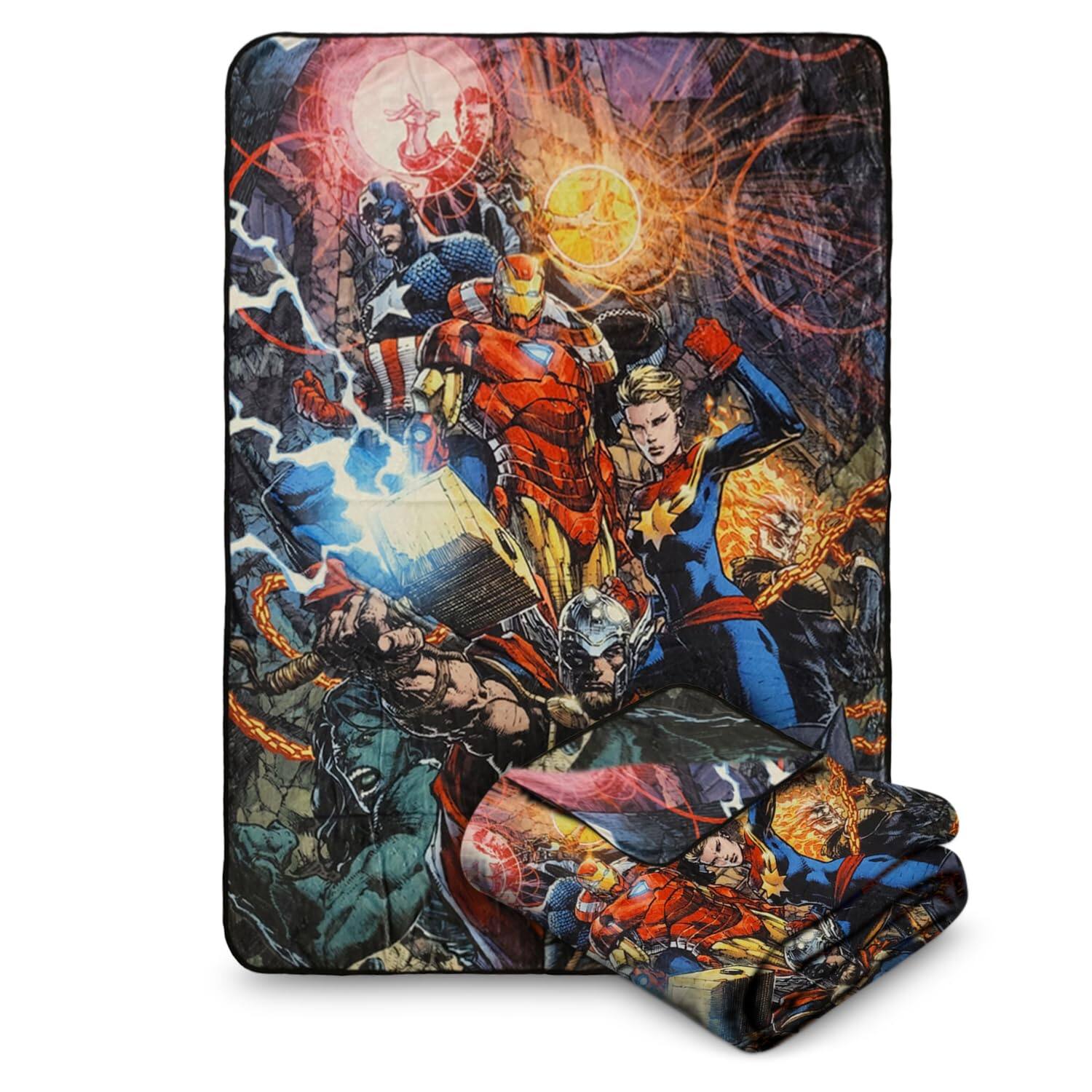 Bazillion Dreams - Refurbished Excellent - Avengers Throw Blanket - Multicolor