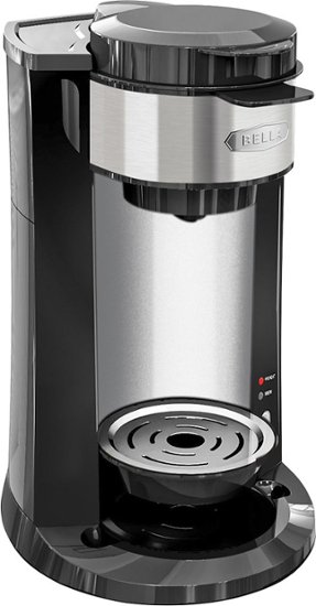Bella - DualBrew Single-Serve Coffeemaker - Black/Silver - Angle Zoom
