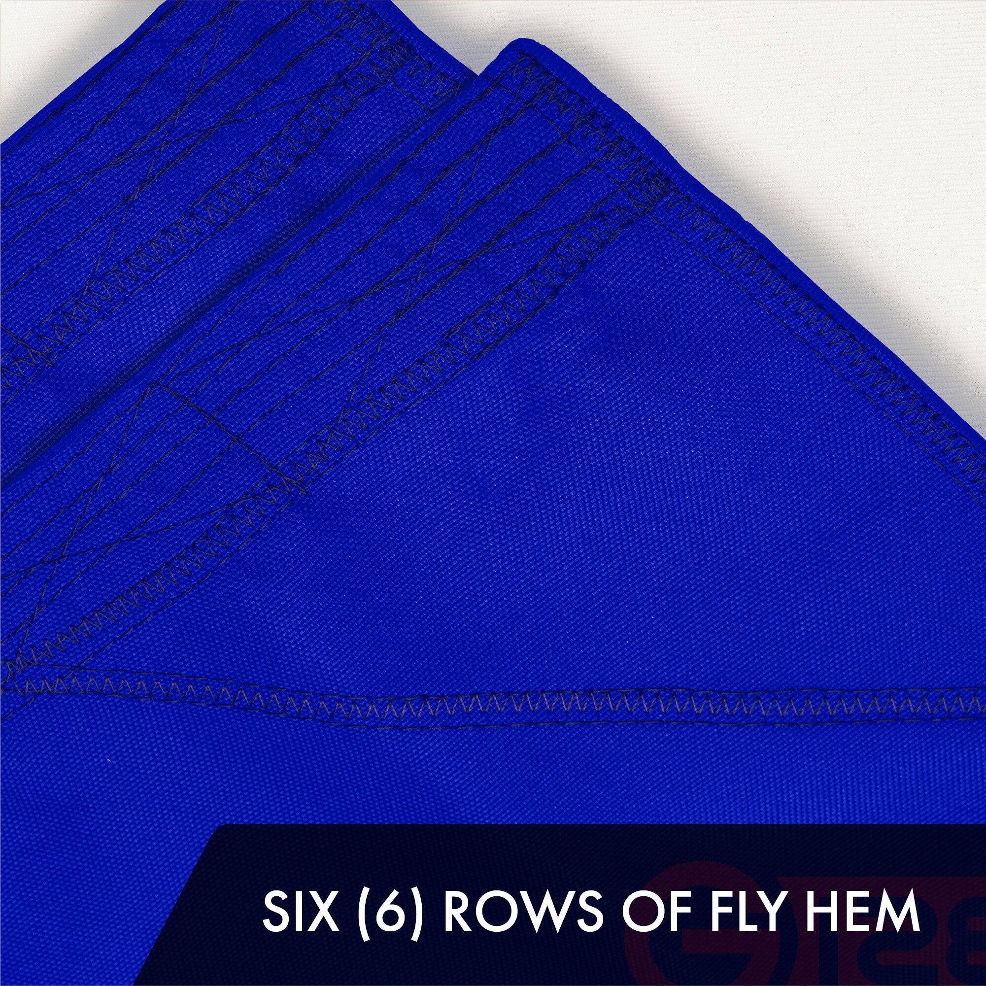 SIX (6) ROWS OF FLY HEM