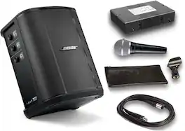 Bose - S1 Pro Plus Bluetooth Speaker System Bundle with Battery, Shure PGA48 Microphone, 15ft XLR Audio Cable (6 Items)