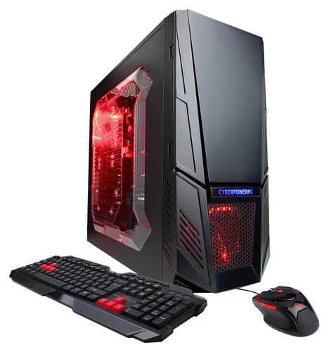 Front. CyberPowerPC - Gamer Ultra Desktop - AMD A10-Series - 8GB Memory - 2TB Hard Drive - Black/Red.