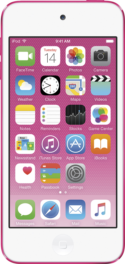 Renewed Pink Apple iPod touch 64GB WiFi MP3 Player 6th Generation