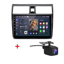 Junsun - Backup Camera 2+64G carplay Android 15 10" Car Stereo Radio GPS Navi WIFI RDS DSP SWC BT FM For Suzuki Swift 2003-2010 - Black
