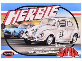 Skill 2 Model Kit Volkswagen Beetle Herbie "The Love Bug" (1969) Movie 1/25 Scale Model by Polar Lights - Multicolor
