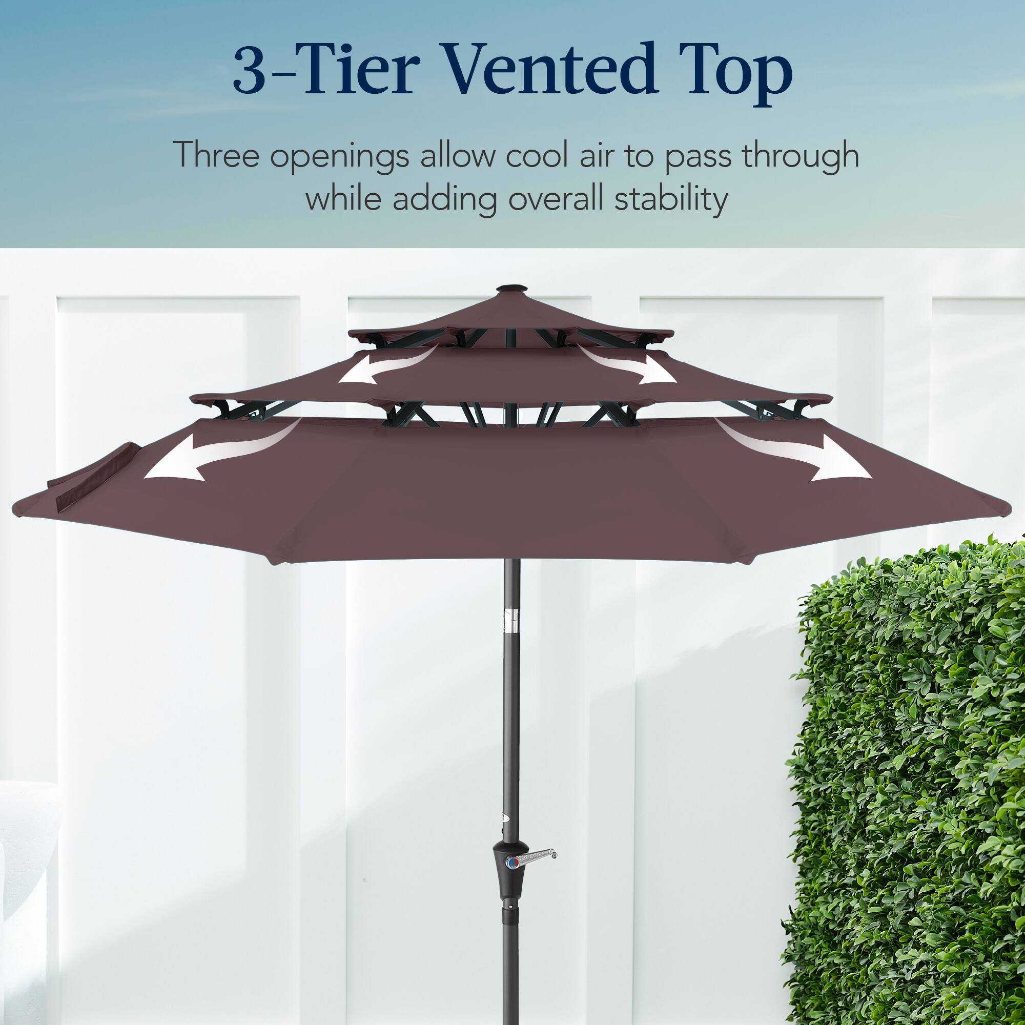3-Tier Vented Top

Three openings allow cool air to pass through while adding overall stability.