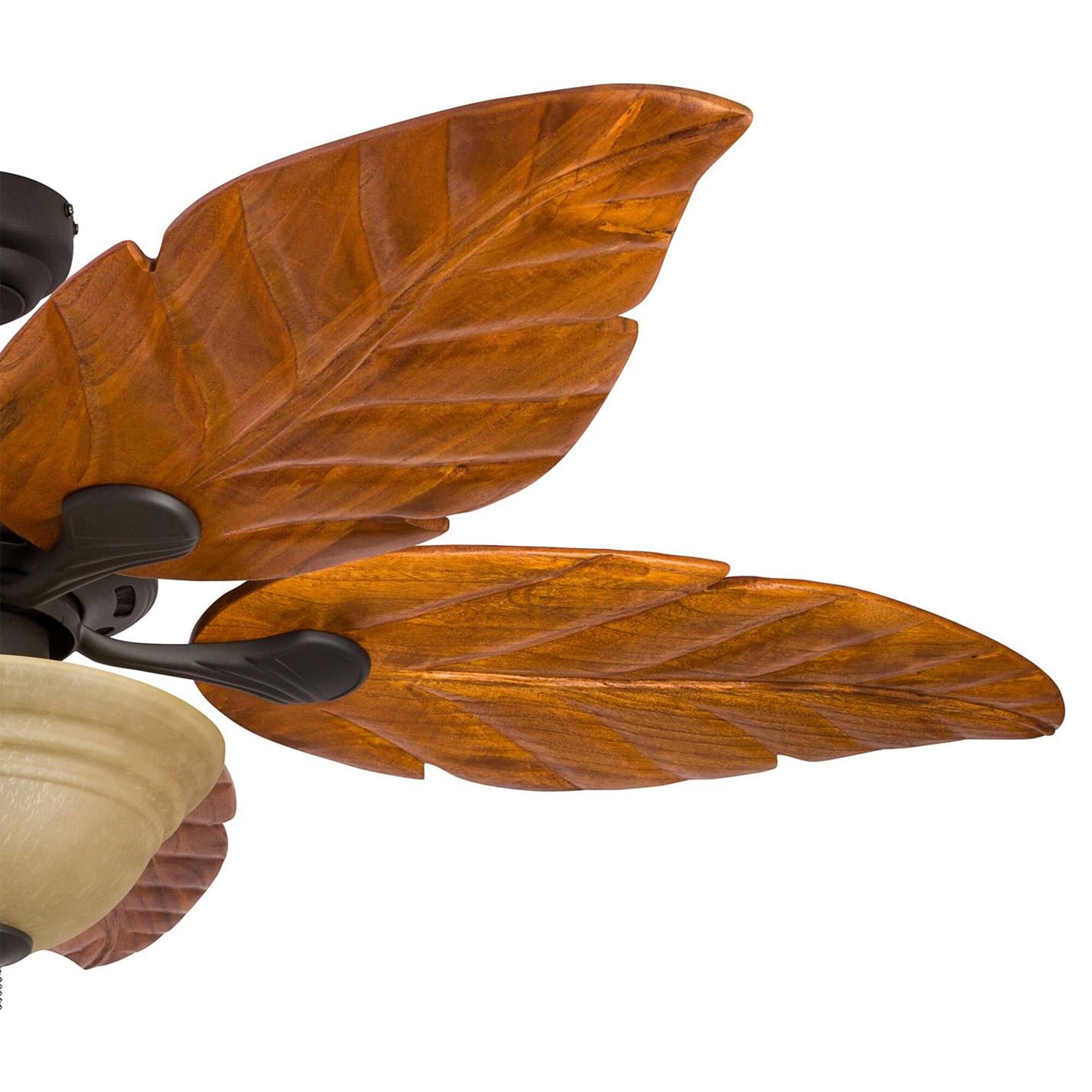 Alt View 6. Honeywell - Honeywell Sabal Palm 52-Inch Tropical Ceiling Fan with Light, 5 Blades, Bronze - Bronze.