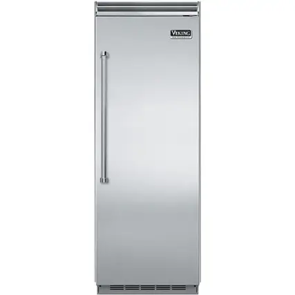 Front. Viking - Professional 5 Series Quiet Cool 17.8 Cu. Ft. Refrigerator - Stainless Steel.