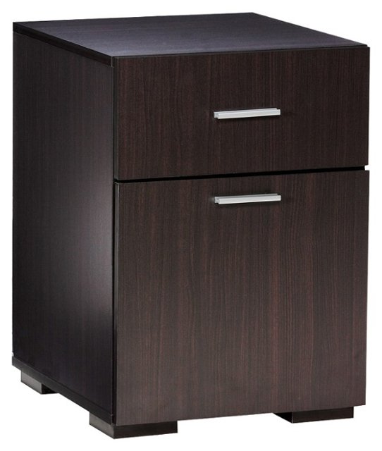 comfort products inc. olivia 2-drawer file cabinet brown 50-2401es