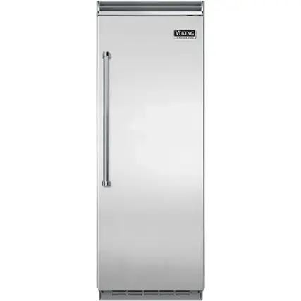 Front. Viking - Professional 5 Series Quiet Cool 17.8 Cu. Ft. Refrigerator - Stainless Steel.