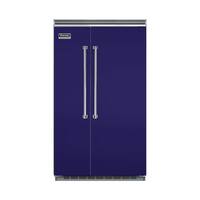 Viking - Professional 5 Series Quiet Cool 29.1 Cu. Ft. Side-by-Side Built-In Refrigerator - Cobalt blue - Front_Zoom