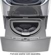 LG - SideKick 1.0 Cu. Ft. 6-Cycle High-Efficiency Pedestal Washer - Graphite Steel - Larger Front