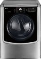 Front Zoom. LG - 9.0 Cu. Ft. Smart Electric Dryer with Steam and Sensor Dry - Graphite steel.