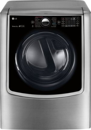 LG - 9.0 Cu. Ft. Smart Electric Dryer with Steam and Sensor Dry - Graphite steel