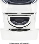 Front. LG - SideKick 1.0 Cu. Ft. High-Efficiency Smart Top Load Pedestal Washer with 3-Motion Technology - White.