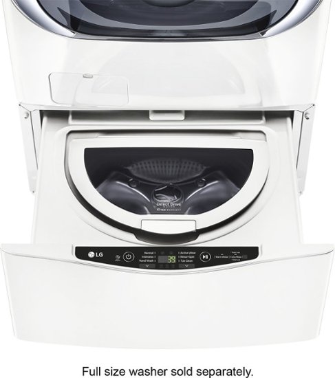 LG - SideKick 1.0 Cu. Ft. High-Efficiency Smart Top Load Pedestal Washer with 3-Motion Technology - White