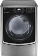 LG - 7.4 Cu. Ft. 14-Cycle Gas Dryer with Steam and Wi-Fi Connectivity - Graphite Steel - Larger Front
