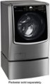 Angle Zoom. LG - 5.2 Cu. Ft. High Efficiency Smart Front-Load Washer with Steam and TurboWash Technology - Graphite steel.