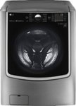 Front Zoom. LG - 5.2 Cu. Ft. High Efficiency Smart Front-Load Washer with Steam and TurboWash Technology - Graphite steel.
