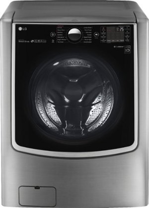 LG - 5.2 Cu. Ft. High Efficiency Smart Front-Load Washer with Steam and TurboWash Technology - Graphite steel