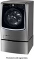 Left Zoom. LG - 5.2 Cu. Ft. High Efficiency Smart Front-Load Washer with Steam and TurboWash Technology - Graphite steel.