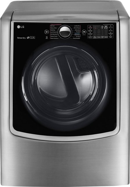 Front Zoom. LG - 9.0 Cu. Ft. Smart Gas Dryer with Steam and Sensor Dry - Graphite steel.