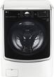 LG - 4.5 Cu. Ft. 14-Cycle High-Efficiency Front-Loading Washer with Steam and Wi-Fi Connectivity - White - Larger Front