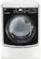 Front. LG - 7.4 Cu. Ft. 14-Cycle Smart Wi-Fi Electric SteamDryer - Sensor Dry and TurboSteam - White.