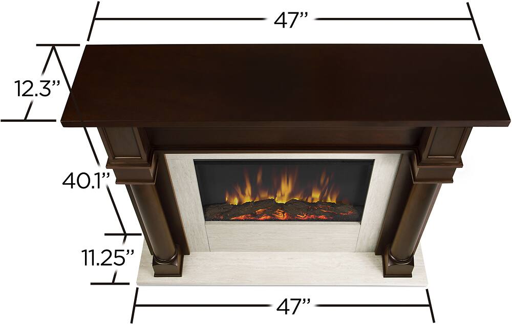 Best Buy Real Flame Berkeley Electric Fireplace Dark Walnut 7810e Dw