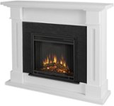 Front Zoom. Real Flame - Kipling Electric Fireplace - White.