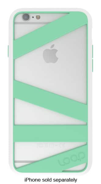 Loop - Straitjacket Hard Shell Case for Apple® iPhone® 6 - White/Mint - Larger Front