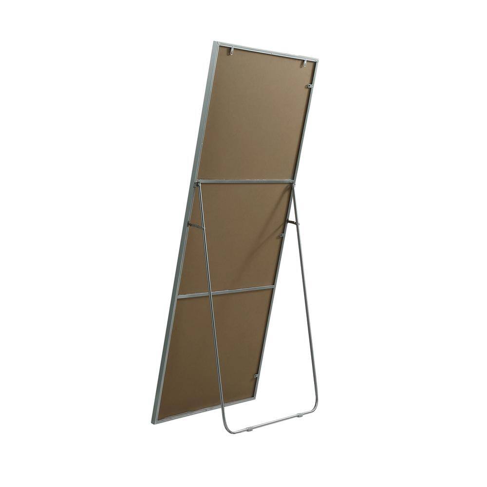 Alt View 1. Elegant Decor - Metal Frame Rectangle Full Length Mirror 30x72 Inch in Silver - Silver.