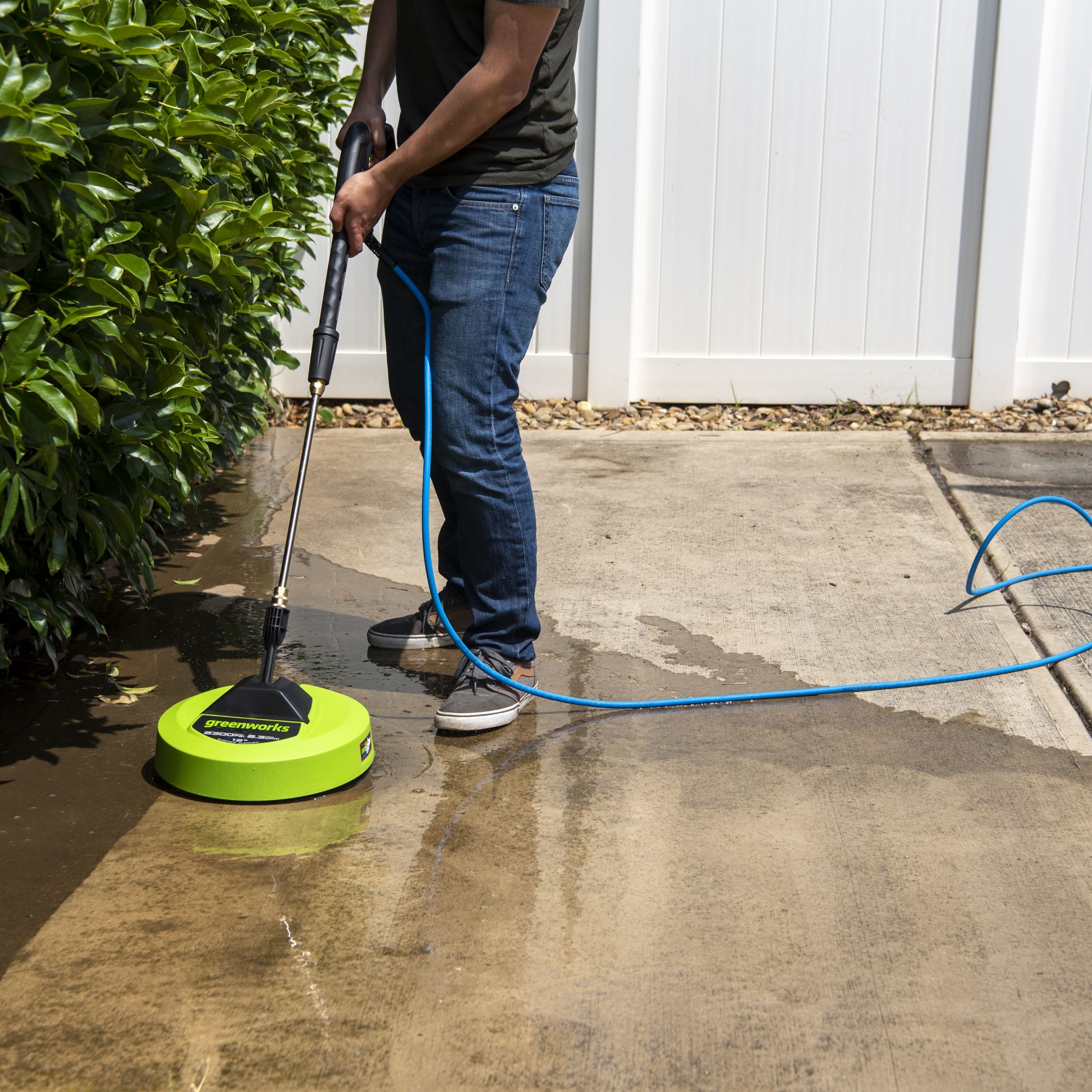 Alt View 18. Greenworks - 12" Pressure Washer Surface Cleaner Attachment - Green.