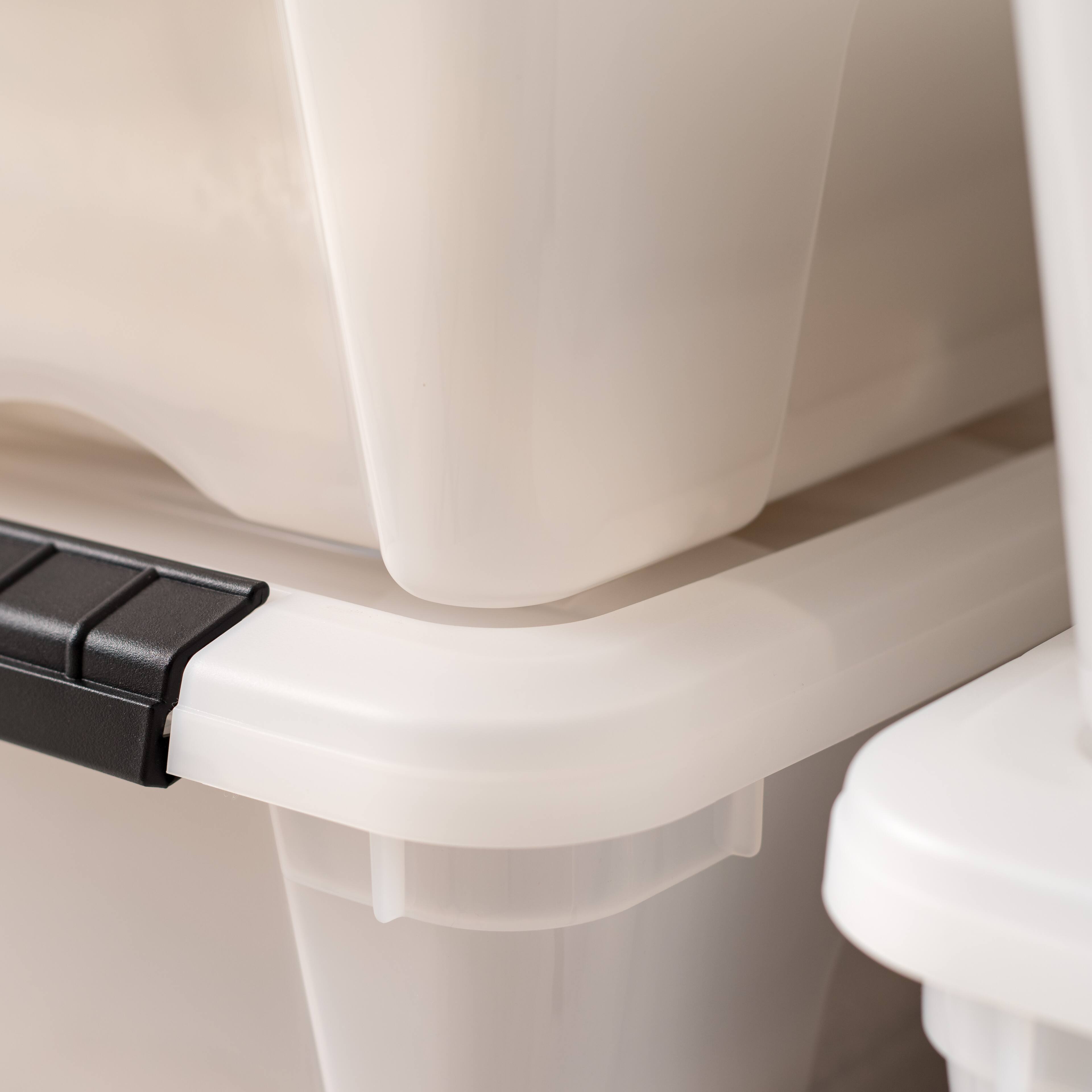 Alt View 3. IRIS USA - IRIS Plastic Storage Bins with Lids and Secure Latching Buckles - 6 Pack.